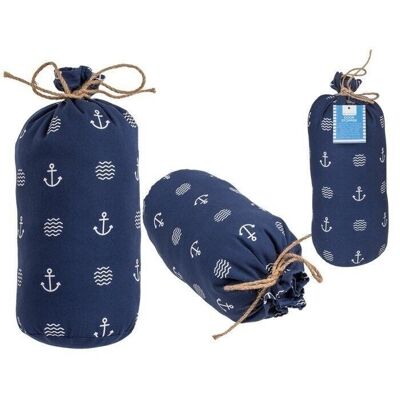 Fermaporta in tessuto blu, Modern Maritime,