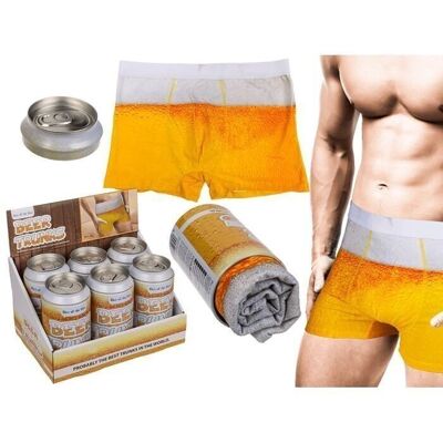 Boxer shorts in a can, beer, 3 sizes assorted,
