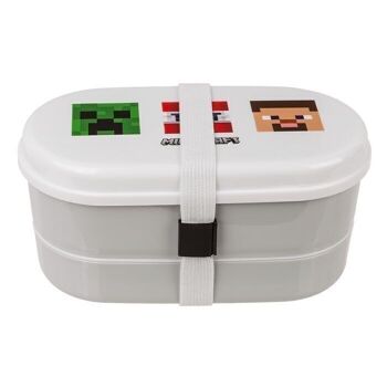 Boîte à lunch, Minecraft, avec 2 compartiments, 4