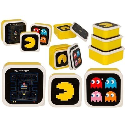 Lunch boxes set of 3, Pac-Man,