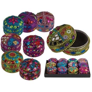 Boîte à bijoux colorée au design oriental, 1