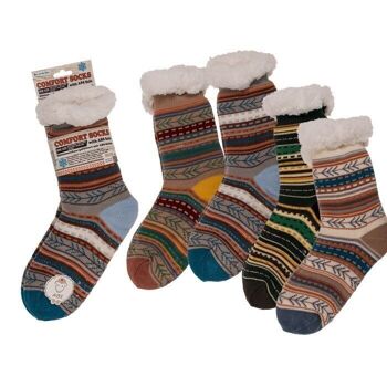 Chaussettes cabane femme, Couleurs d'automne, 1