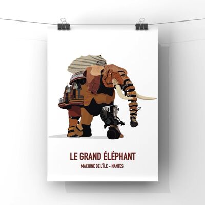 Affiche Nantes L'éléphant