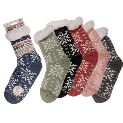 Women's Hut Socks, Modern Ice Flower,