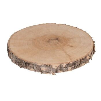 Disque décoratif en bois, D : environ 15 cm, 4