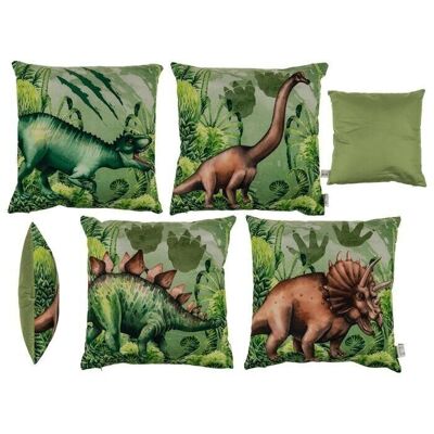Decorative pillow, dinosaur, approx. 40 x 40 cm,