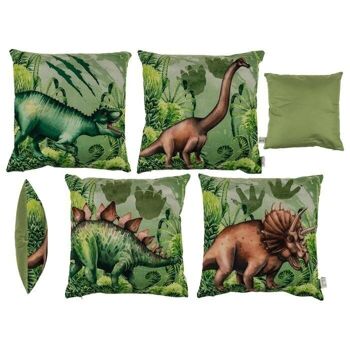 Coussin décoratif, dinosaure, environ 40 x 40 cm, 1