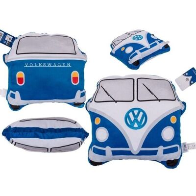 Decorative cushion, VW T1 bus, blue,