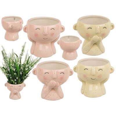 Decorative plant pots, Happy Faces,