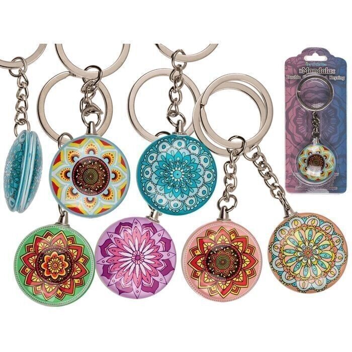 Portachiavi in metallo double-face Mandala