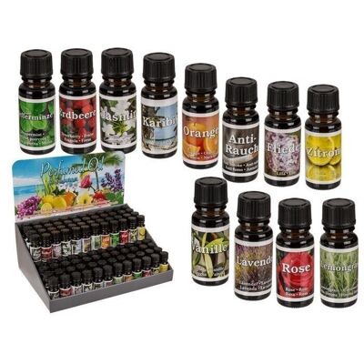 Scented oil for aroma lamps, 10 ml, 12 assorted scents,