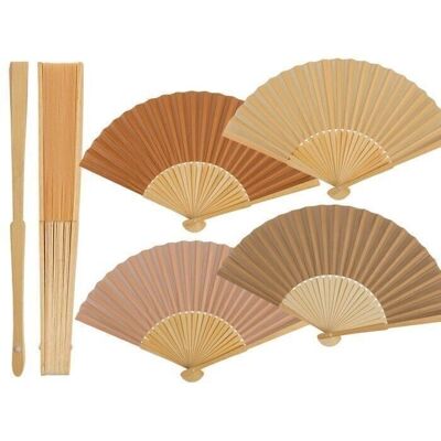 Fan, natural, 21 cm, made of bamboo,