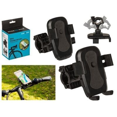 Bicycle mobile phone holder with fixation function,