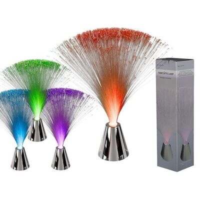 Fiber lamp with color-changing LED, approx. 30 cm,