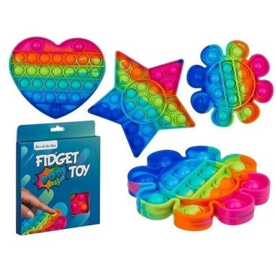 Fidget Pop Toy, Rainbow, 3-asst., Star,