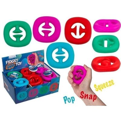 Fidget Snap Squeeze, made of silicone, approx. 30 g,