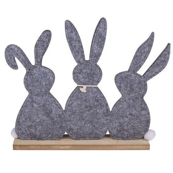 Silhouette en feutrine, groupe lapin de Pâques, 34 x27 x 5 cm 4