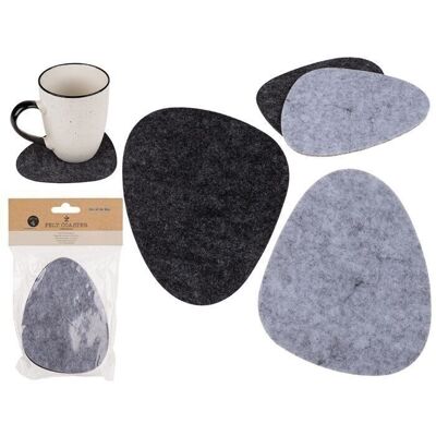 felt coasters, pebblestone,