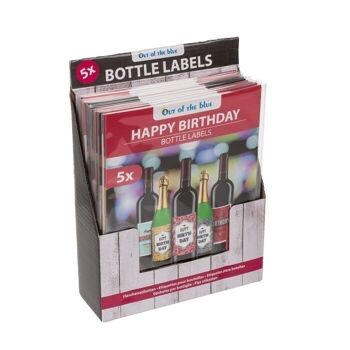Étiquettes de bouteilles, fantaisie, environ 13 x 8 cm, 3