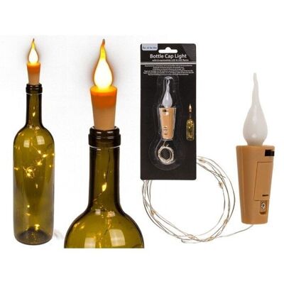 Bottle cork light chain with 8 warm white LEDs &
