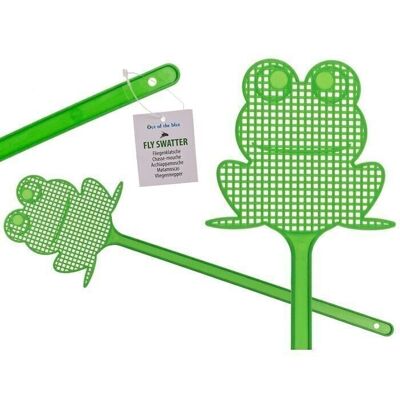 Fly swatter, frog, approx. 45 cm,