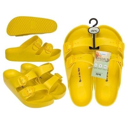 Women's sandals, mustard, size 39/40,