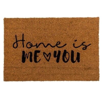 Doormat, Home is me & you, approx. 60 x 40 cm,
