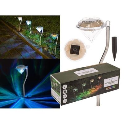 Garden stake "Diamond", with solar cell and
