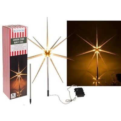 Spina da giardino, Burst Star, con 14 LED, IP44,