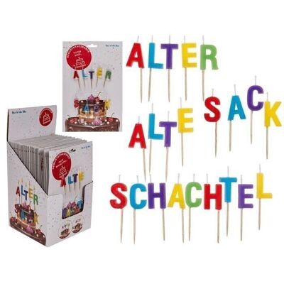 Geburtstagskerze, "Alter Sack"/"Alte Schachtel",