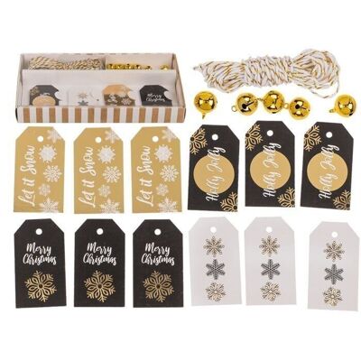 Gift tag set, Golden Shine,