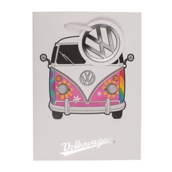 Sac cadeau, VW T1 Bus - Floral I, environ 23 x 17 cm 4