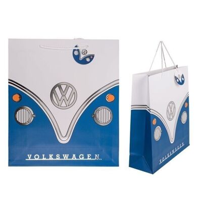 Gift bag, VW T1 bus, blue,