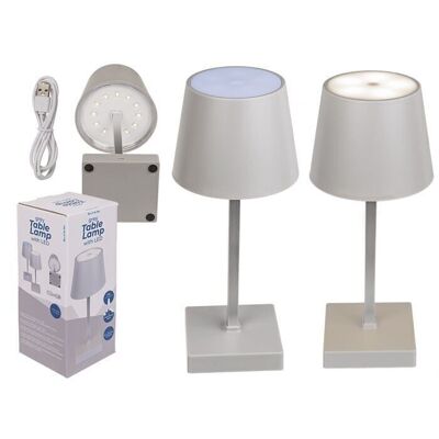 Gray table lamp with LED,