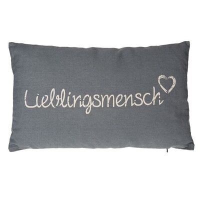 Graues Deko-Kissen, Lieblingsmensch,