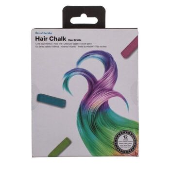 Craie pour cheveux, environ 4 cm, lot de 12 couleurs assorties 2