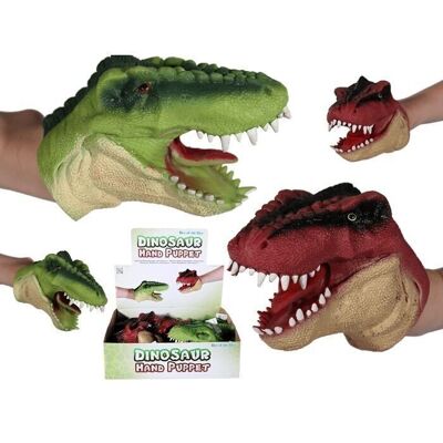 marionnette à main, dinosaure, environ 15 cm,