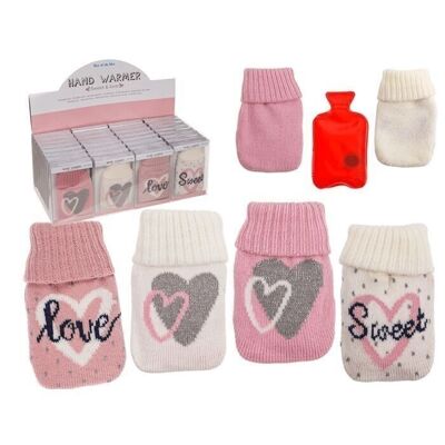 hand warmer, hot water bottle with fabric cover,