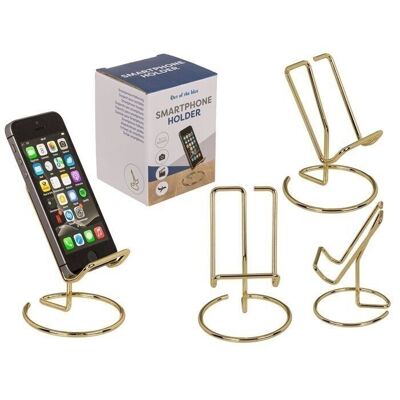 Mobile phone holder, gold, approx. 10 x 8 cm,