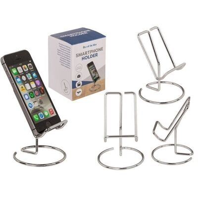 Support pour téléphone portable, argent, environ 10 x 8 cm,