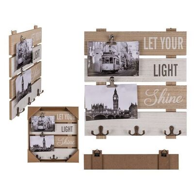Wooden picture frame, Let your light shine,