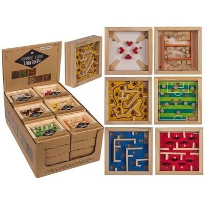 wooden skill game, labyrinth,