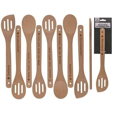 utensilios de cocina de madera, consignas, de unos 30 cm,
