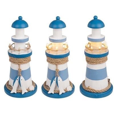 Wooden lighthouse with LED,2