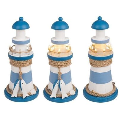 Faro de madera con LED,2