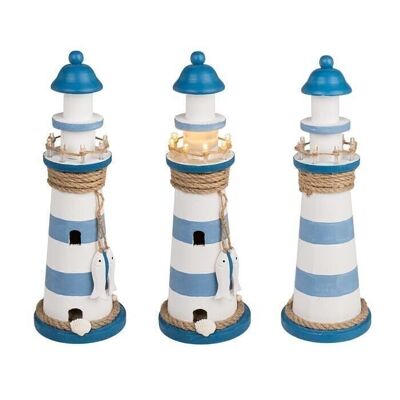 wooden lighthouse with LED,