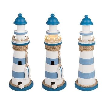 phare en bois avec LED, 1