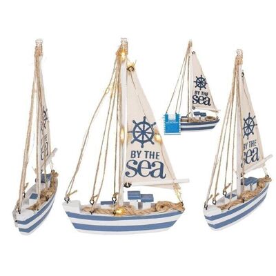 Wooden sailing ship with 7 LEDs,