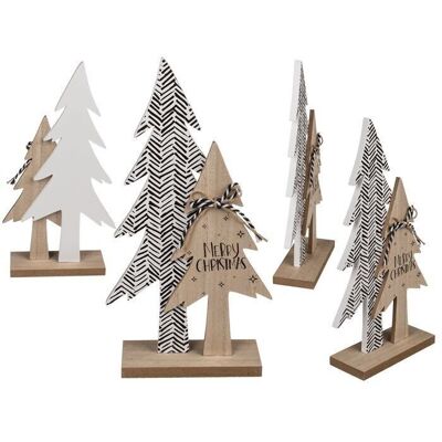 Wooden fir trees, Merry Christmas, 2