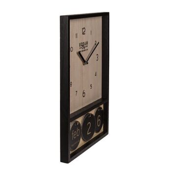 Horloge en bois avec calendrier, environ 39,5 x 28 cm 3